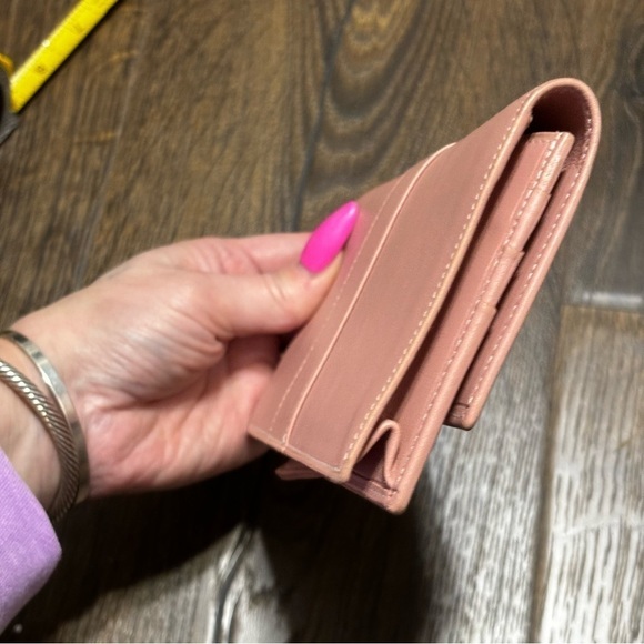 CARTIER Trinity Leather Bifold Long Wallet Rose pink Ladies - Picture 2 of 16